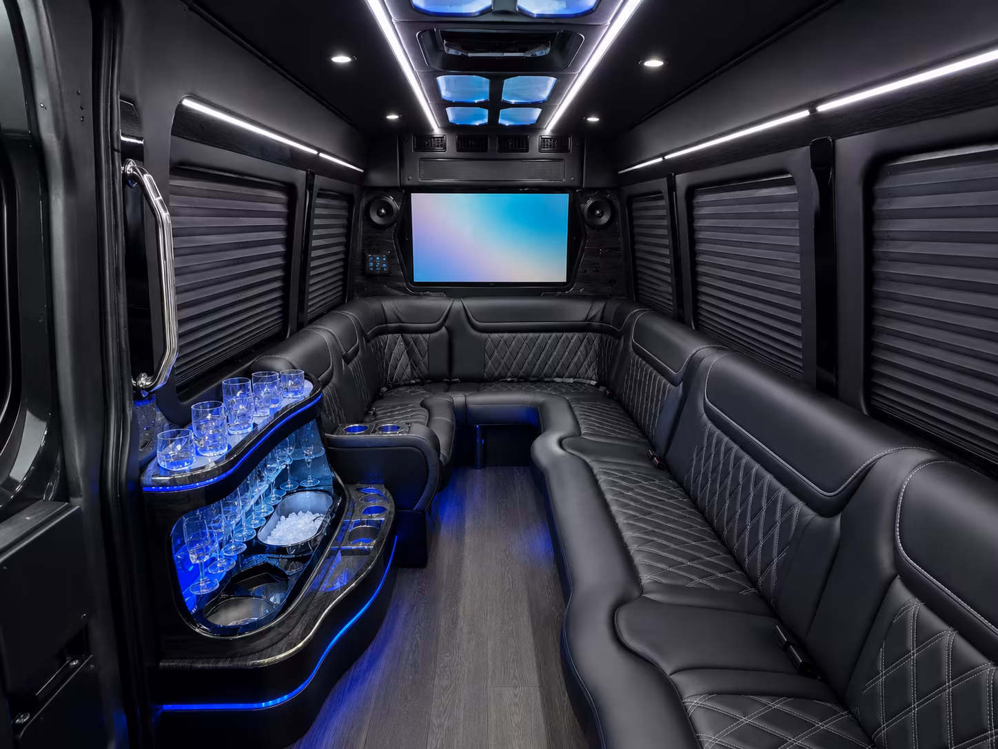 airport shuttle buses for out of town wedding guests at jan