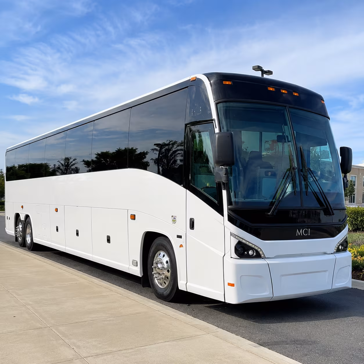 employee shuttle buses along the highland colony parkway corridor