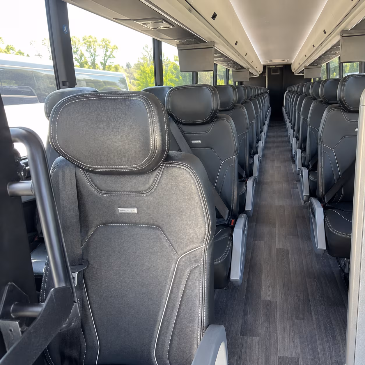 jackson charter bus rental interior