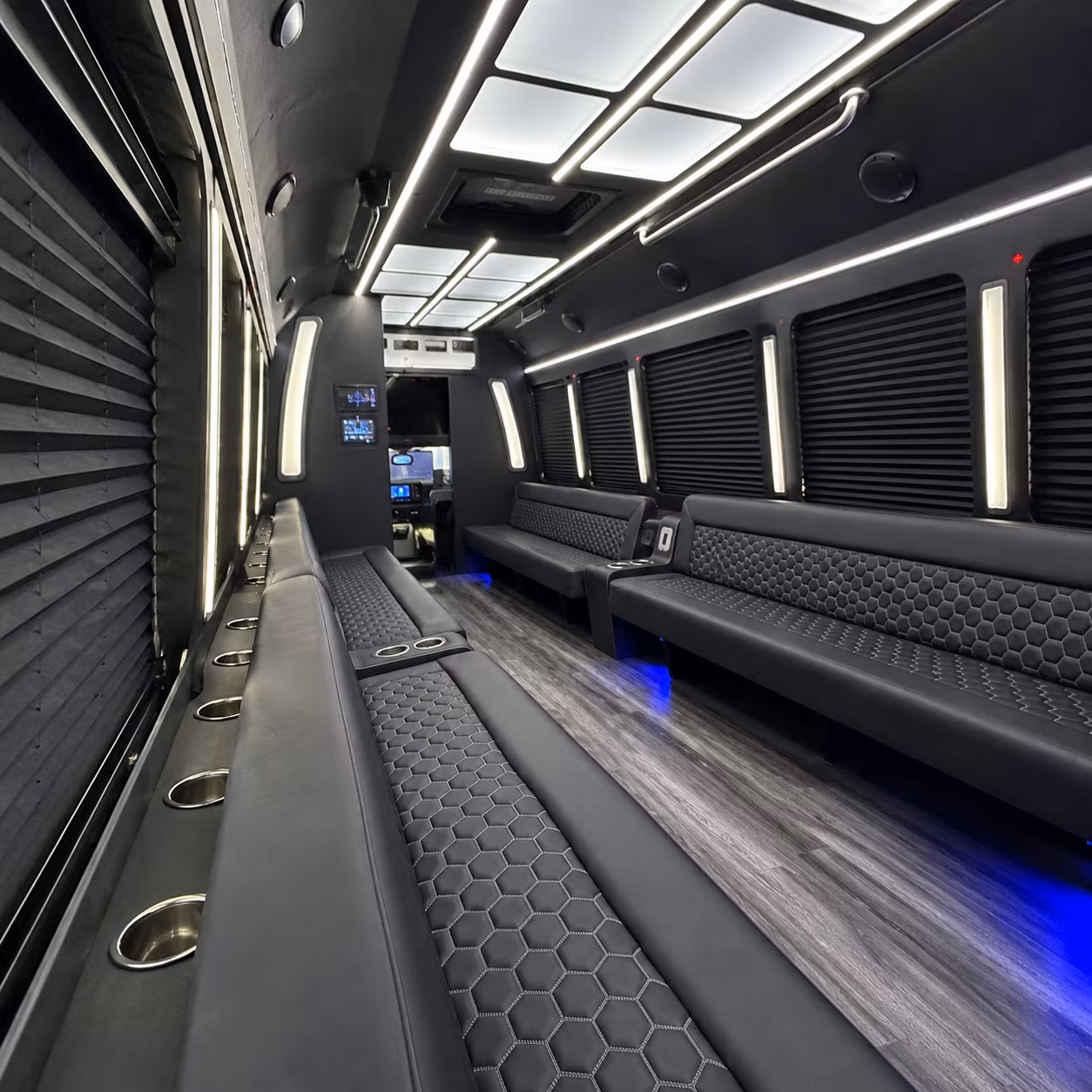 jackson party bus rental interior